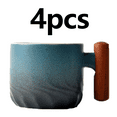 thumbnail image 1 of EIGTHTAIL 4 Pcs Tasses à Espresso Ensemble de 4 Tasses à Espresso Doubles Vert Dégradé, 1 of 3