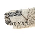 thumbnail image 4 of HomeRoots 476207 Black & Beige Diamond Weave Soft Cotton Handloom Throw, 4 of 4