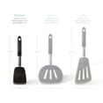 thumbnail image 6 of DI ORO Gold Premium 2-Piece Silicone Kitchen Spatula Set - Chef Series Standard Turner, Large Seamless Spatula (BLACK), 6 of 8