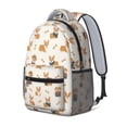 thumbnail image 2 of Corgi Costume and Bone Cream Backpack for School, Cute School Bag with Adjustable Shoulder Straps and Padded Back, 15.3"x11"x6.7", 2 of 5