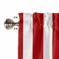 thumbnail image 5 of Hokiten Rod Pocket Curtain Valance, Red Striped Farmhouse Window Valance for Living Room, Bedroom, Kitchen Christmas Farmhouse Red White Stripes 42"W x 12"L, 5 of 8