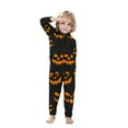 thumbnail image 3 of AGWOLF Halloween Matching Family Pajamas Sets Full Zip Hooded Jumpsuits One-Piece Romper Cute Pumpkin Costume Loungewear Kid 4 Years, 3 of 5