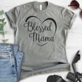 thumbnail image 2 of Blessed Mama T-shirt, Unisex Women's Shirt, Mom T-shirt, Religious Mom Shirt, Dark Heather Gray, X-Small, 2 of 6