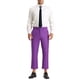 thumbnail image 2 of Pantalones formales recortados para hombres INSPIRE CHIC, color sólido, con frente plano, talla 34, color púrpura, 2 of 4