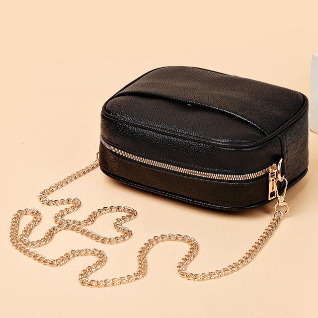 Bolso de viaje para mujer, bandolera con correa ancha a la moda, bandolera sencilla (negro)