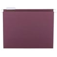 thumbnail image 2 of Smead Colored Hanging File Folders 1/5 Cut Tabs Letter Maroon 25/Box 64073, 2 of 3