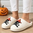 thumbnail image 6 of BERANMEY Halloween Slippers for Women Perfect Soft Plush Comfy Warm Slip-On Cute Womens Slippers Indoor Fluffy House Slippers for Women and Men Non-slip Fuzzy Flat Slides, 6 of 9
