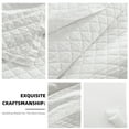 thumbnail image 5 of PANGUSHAN 100% Cotton Queen Quilt Set, Elegant Diamond Pattern Solid Color Queen Size Quilt Bedding Set Bedspreads, Reversible Quilted Lightweight Comforter, White Bed Spread for Queen Bed, 3pcs, 5 of 9