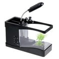 thumbnail image 2 of Black Multi-Functional USB Desktop Aquarium: 1.5L Recirculating Fish Tank with LED Lighting, LCD Clock/Calendar/Temperature Display, 6 Nature Sounds, Dual Compartment Organizer, Decorative Pebbles &, 2 of 7