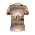 thumbnail image 6 of Rocae Vintage Wildlife Protection for Men's Mesh Quick-Dry Short Sleeve Workout T-Shirt,Mens Crew Neck Tee Lightweight Soft Classic T Shirts X-Large, 6 of 9