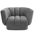 thumbnail image 4 of Modway Entertain Vertical Tufted Performance Velvet Armchair in Gray, 4 of 4