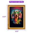 thumbnail image 5 of Hippie Dachshund Portrait oil painting Watercolor Tie-dye Vintage Acrylic Plaque with Wood Photo Frame Box Wiener Dog Lover Gifts Idea Light Box - 00015, 5 of 5