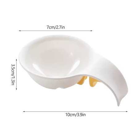 

Cute White Separator Food Grade Plastic Quick and Easily Separator Tool Egg Sieve Kitchen Gadget