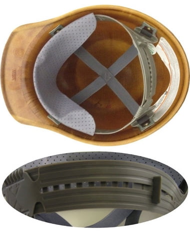 MSA SkullGuard Fiberglass Hard Hat- Cap Style With Staz On Suspension - Custom Gold