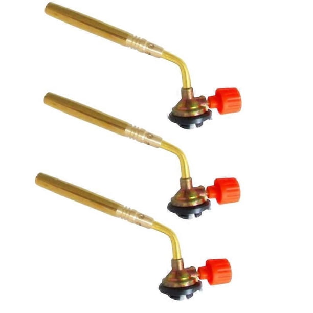 3x Welding Gas Flame Gun Butane Burner Brazing Flamethrower Portable Soldering Heat Gun Outdoor Camping BBQ Equipment