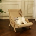 thumbnail image 3 of Fairela™ Scratch-Resistant Woven Sisal Cat Lounger – Elevated Sofa Bed with Wooden Frame for Cats & Small Dogs, 3 of 9