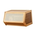 thumbnail image 4 of CoudarTitie Desktop Organizer Cabinet Household Storage Solution Storage Case for Collection Brown 51cm, 4 of 9