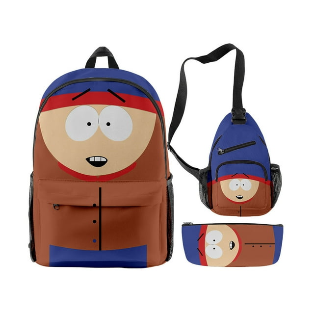 Set de mochilas Souths Parks Anime para niños, 3 piezas