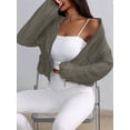 thumbnail image 6 of Women'S Mesh Sheer Zip Up Jacket Mock Neck Light-Weight Athletic Outerwear with Pockets Gray S, 6 of 9