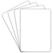 Blank Write-On Metal Sign, 8 x 12 Inches Rust Free Aluminum, UV Protected, Waterproof, Weather Resistant, Durable Ink, Easy to Mount