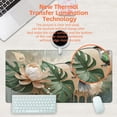 thumbnail image 4 of Desk Pad, Elegant Hummingbird Desk Mat, Oil Painting Flowers and Leaves Large Gaming Mouse Pad, 31.5"x11.8" Extended Big Computer Mouse Pad with Non-Slip Base and Stitched Edge, 4 of 13