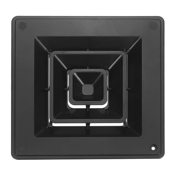 Uxcell 12 x 12 Inch Square Air Vent Cover, Plastic Air Return Grille Diffuser, Black