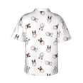 thumbnail image 4 of Xecao Bbaseball Dog print Hawaiian shirt - a stylish short-sleeve button-down for men, perfect for casual beach and tropical outings., 4 of 9