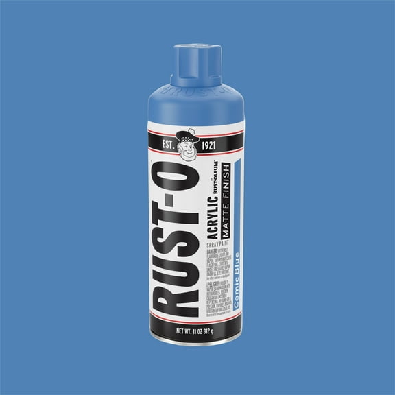 Comic Blue, Rust-Oleum Rust-O Acrylic Matte Spray Paint-392200, 11 oz