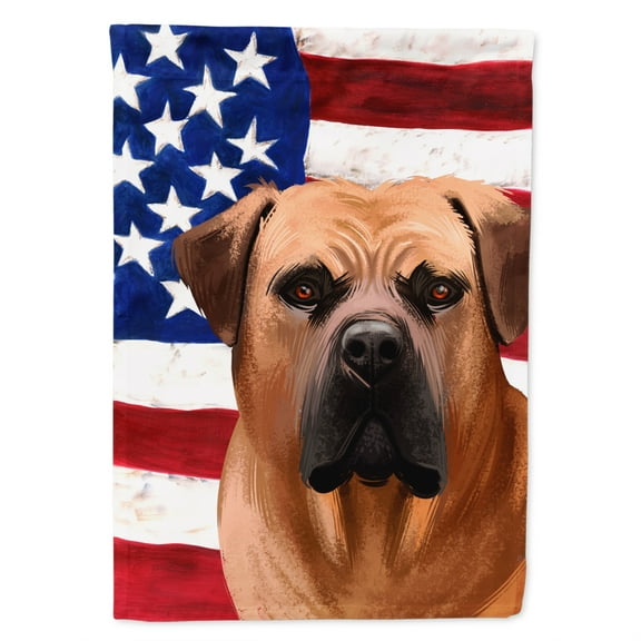 Carolines Treasures CK6444CHF Boerboel Dog American Canvas House Size Outdoor-Flags, Multicolor