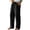 Black, variant on Bovxnpu Mens Cotton Linen Pants Beach Work Loungewear Trousers Men Linen Beach Pants Solid Loose Straight Leg Drawstring Outdoor Pants