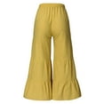 thumbnail image 5 of Pntutb Fashion Womens Loose Solid Color Casual Wide Leg Pants Cotton Linen Trousers, 5 of 6