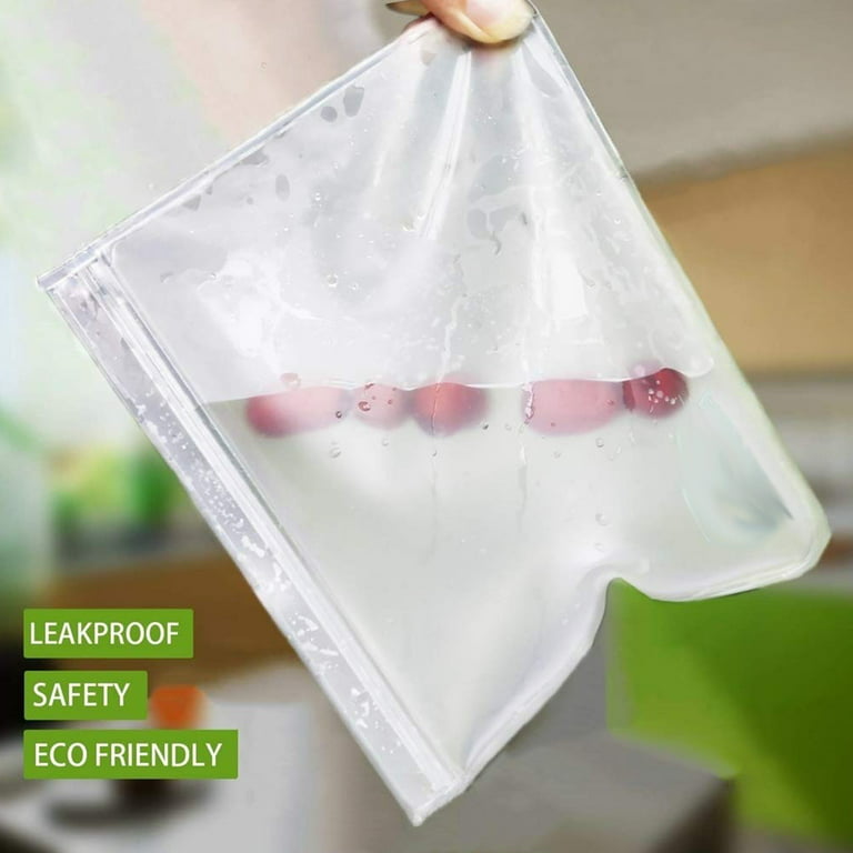 FOSA Reusable Vacuum Food Storage Bags Zipper Bag, Large (10 x 14 inches),  10 pack