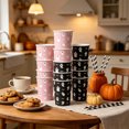 thumbnail image 5 of 10 Pcs Halloween Ghost Paper Cups, Cute Pink Black Disposable Drinkware for 10 Guests, Boo Spooky Holiday Party Supplies, 5 of 6