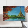 thumbnail image 2 of Paris Cutting Board, Autumn Eiffel Tower France European Design Oil Paintign Fine Art Illustration, Decorative Tempered Glass Cutting and Serving Board, in 3 Sizes, by Ambesonne, 2 of 5
