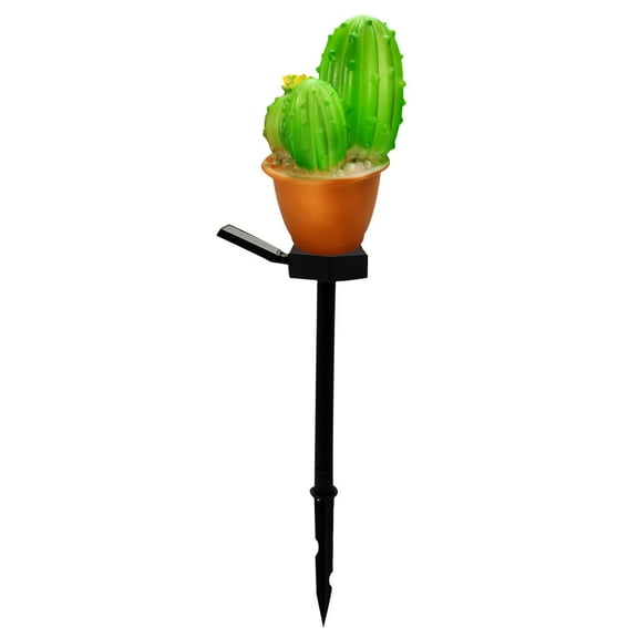 Solar Garden Lights, Creative Cactus Pineapple Lawn Lamp, Outdoor Ground Lights, for Garden Yard Pathway Patio Decor, Gifts for Women Kids-B&16.3inch