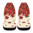 thumbnail image 5 of XYZCANDO Car Seat Covers Set Poinsettia & Snowflake Pattern 2 Piece Front Seat Cover All-Season SUV Van Truck Breathable Soft Front Seat Covers, 5 of 10