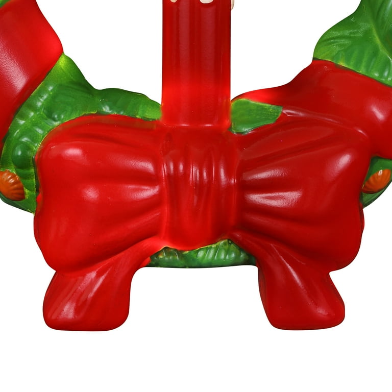 Mr. Christmas Decorative 12-inch Blow Mold Wreath, Green - Walmart.com