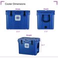 thumbnail image 3 of Vortex Elite Series 55-Quart Rotational-Molded Customizable Cooler System with 1 Set of Standard Wheels, Azurite, 3 of 10