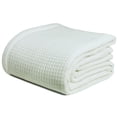 thumbnail image 2 of TreeWool, Waffle Weave 100% Cotton Breathable Blanket 420 GSM, Queen Size, 90" x 90", Ivory, 2 of 7