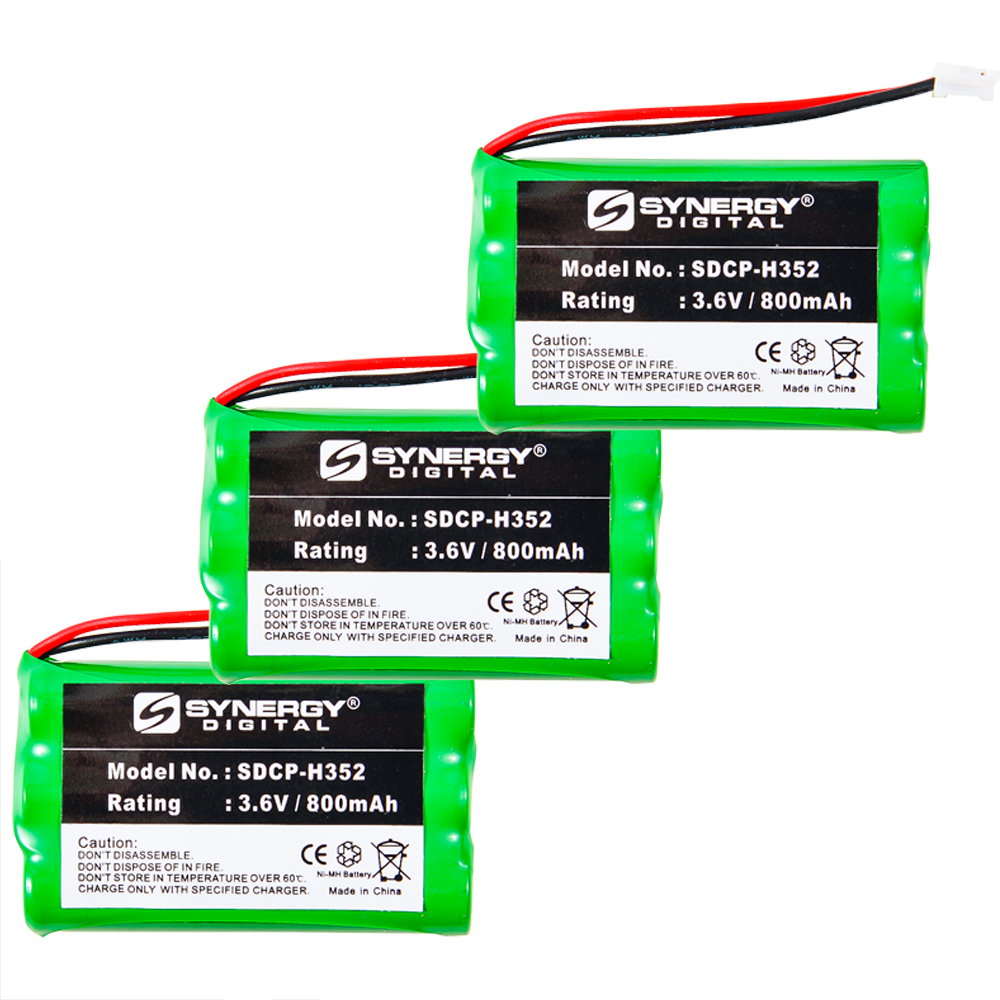Synergy Digital Cordless Phone Batteries, Works with RCA 28021EE2 Cordless Phone, (NiMH, 3.6V
