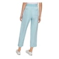 thumbnail image 2 of TOMMY HILFIGER Womens Light Blue Pocketed Drawstring Logo Snaps Cropped Pants M, 2 of 4