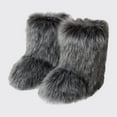 thumbnail image 2 of Women's Boot Furry Short Boot Mid Calf Boots Warm Comfortable Outdoor Flat Shoes, 2 of 7