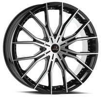 CAVALLO CLV-36 24X9 5X115 18ET 78.1CB GLOSS BLACK & MACHINED WHEEL