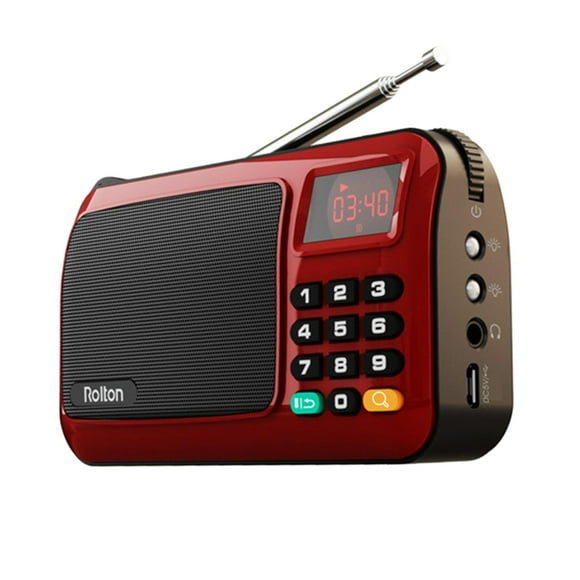 Mini reproductor de música Hugo con broadcast FM portátil pantalla LED
