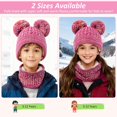 thumbnail image 6 of 4pcs Kids Winter Hat Gloves Scarf Set, Girls Toddler Winter Hat Beanie with Touchscreen Gloves & Neck Warmer for Girls Boys, 6 of 7
