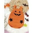 thumbnail image 6 of Halloween Baby Clothes 3M 6M 9M 12M 18M  Pumpkin Rompers Baby Knitted Romper Onesies Fall Warm Sweater Newborn Onesie Outfits, 6 of 10