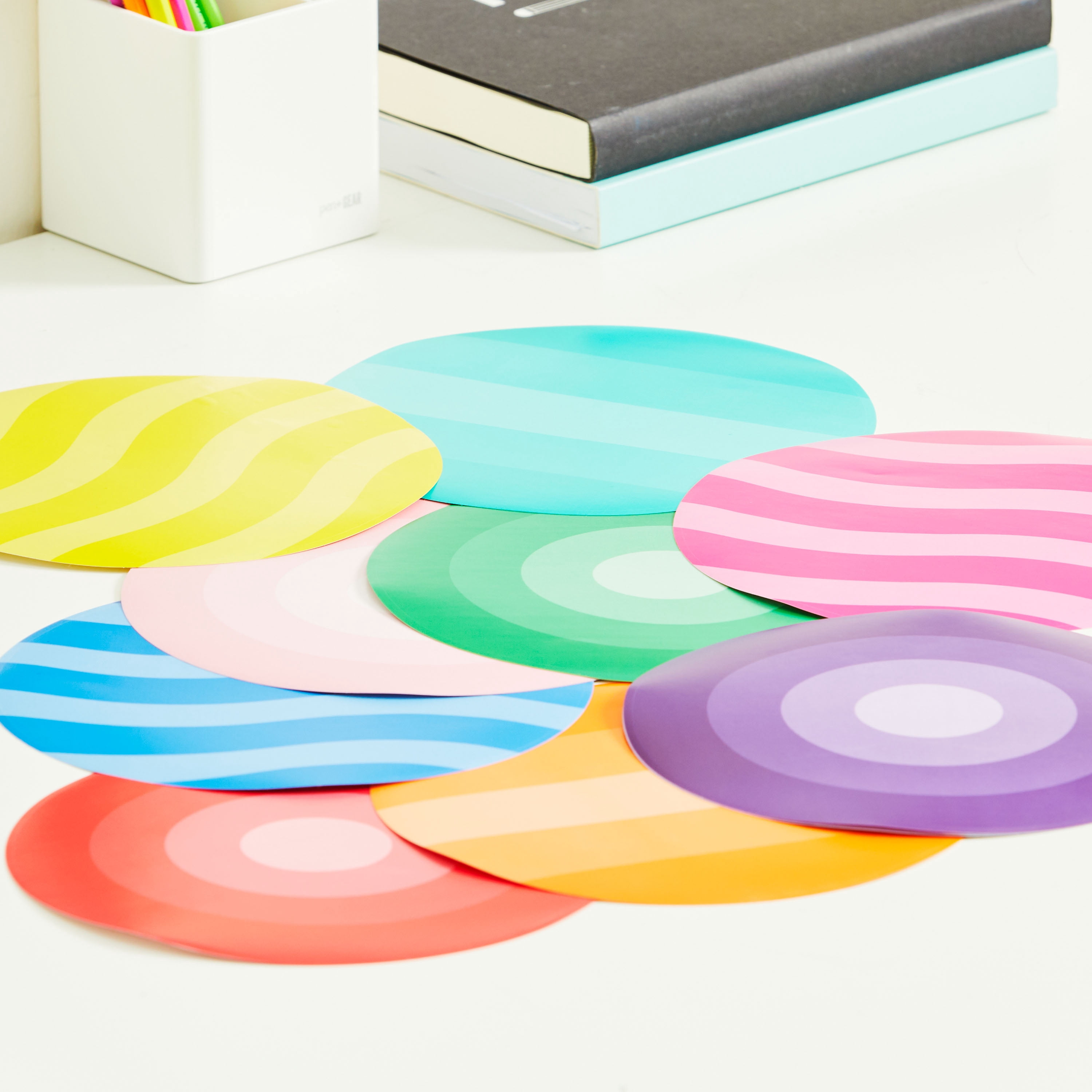 Pen + Gear Reusable Adhesive Multicolor Seat Markers, 10 Count, Unisex Ages 5+