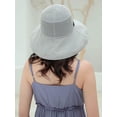 thumbnail image 3 of Summer Mesh Sun Hats for Women Lightweight Beach Hat Floral UPF50+ Packable Wide Brim Bucket Hat with Chin Strap, 3 of 7