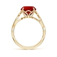 thumbnail image 5 of ANGARA Lab Grown 3.57 Ct Nature-Inspired Round Ruby Floral Engagement Ring for Women in 14K Yellow Gold (Size-9mm) | July Birthstone, Anniversary, Jewelry Gift for Women | Lab-Grown Ruby Ring, 5 of 7