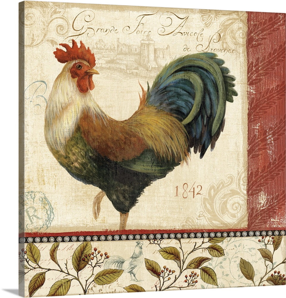Kitchen Wall Art Decor Ready to Hang. Details about   Rooster Picture Made on Wood 